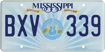 MS license plate BXV339