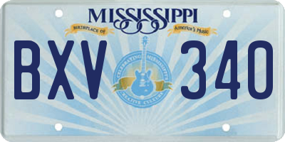 MS license plate BXV340