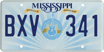 MS license plate BXV341