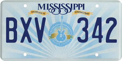 MS license plate BXV342