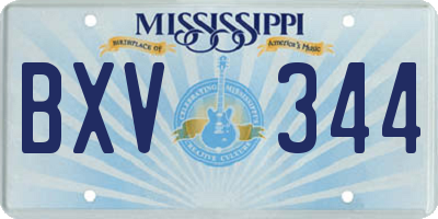 MS license plate BXV344