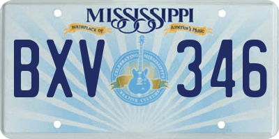 MS license plate BXV346