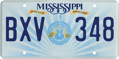 MS license plate BXV348
