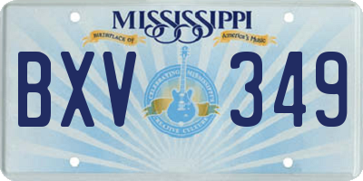 MS license plate BXV349