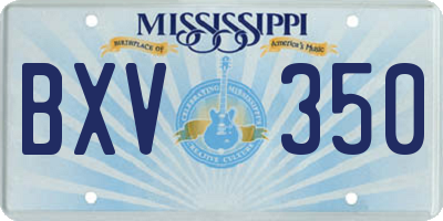 MS license plate BXV350