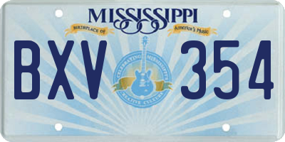 MS license plate BXV354