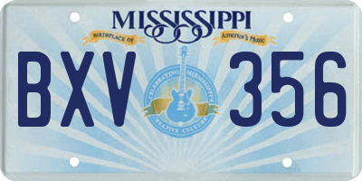 MS license plate BXV356