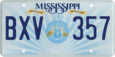 MS license plate BXV357