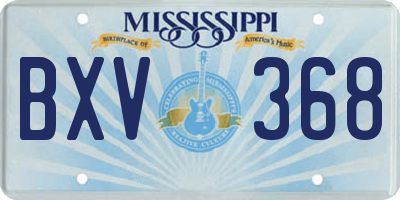 MS license plate BXV368