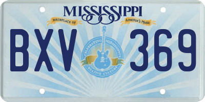 MS license plate BXV369