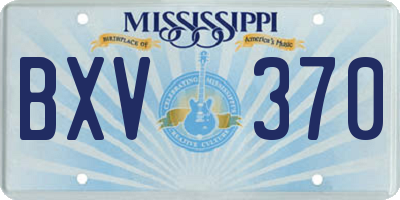 MS license plate BXV370