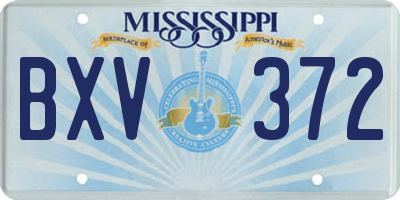 MS license plate BXV372