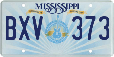 MS license plate BXV373