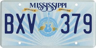 MS license plate BXV379