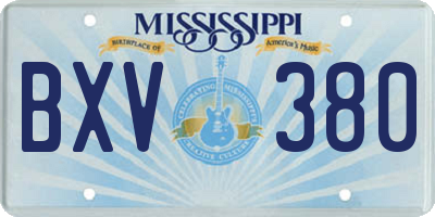 MS license plate BXV380