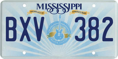 MS license plate BXV382