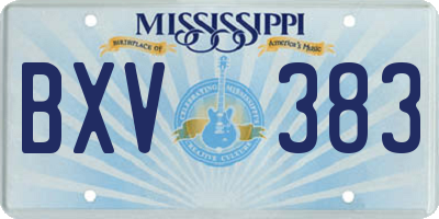 MS license plate BXV383