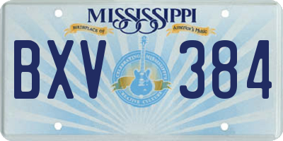 MS license plate BXV384