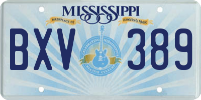 MS license plate BXV389