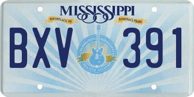 MS license plate BXV391