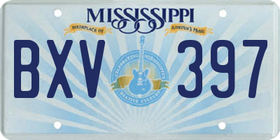 MS license plate BXV397