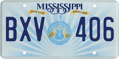 MS license plate BXV406