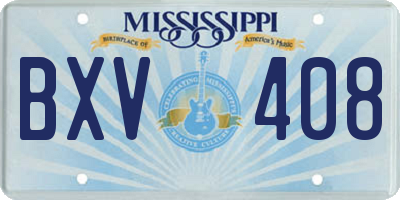 MS license plate BXV408