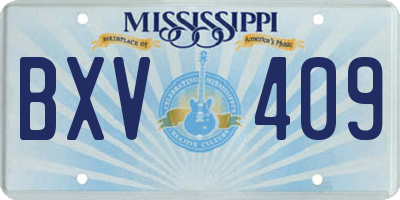 MS license plate BXV409