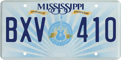 MS license plate BXV410