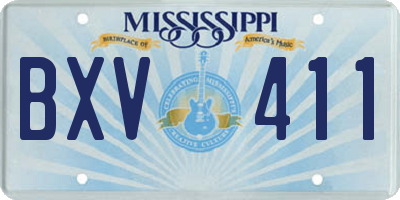 MS license plate BXV411