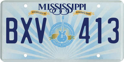 MS license plate BXV413