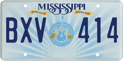 MS license plate BXV414
