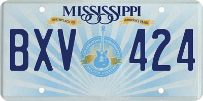 MS license plate BXV424