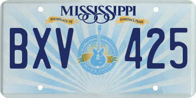 MS license plate BXV425