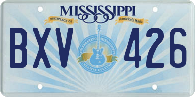 MS license plate BXV426
