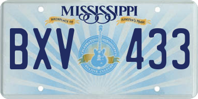 MS license plate BXV433