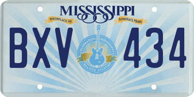 MS license plate BXV434