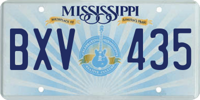 MS license plate BXV435