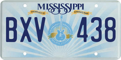 MS license plate BXV438