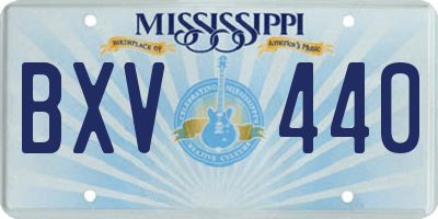 MS license plate BXV440