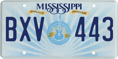 MS license plate BXV443