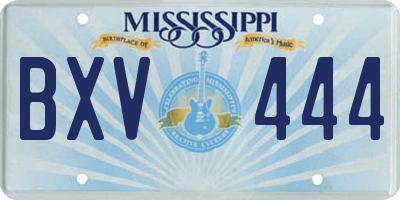 MS license plate BXV444