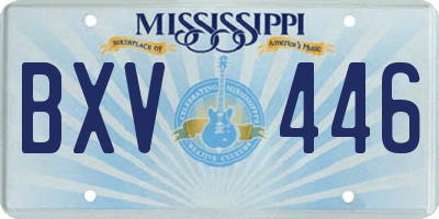 MS license plate BXV446