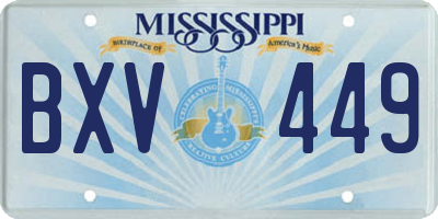 MS license plate BXV449
