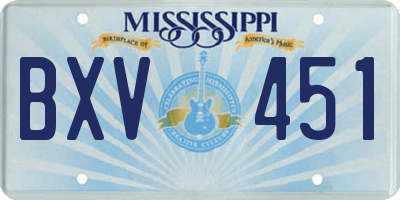 MS license plate BXV451