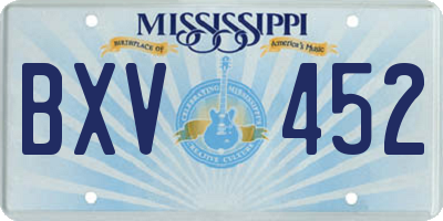 MS license plate BXV452