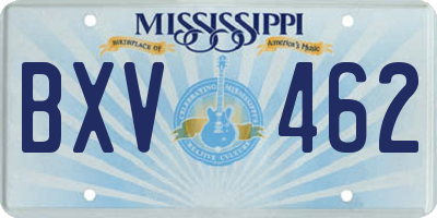 MS license plate BXV462