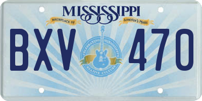 MS license plate BXV470