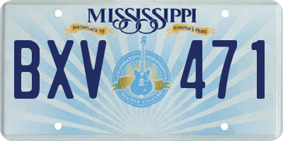 MS license plate BXV471