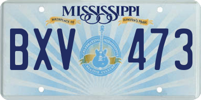 MS license plate BXV473